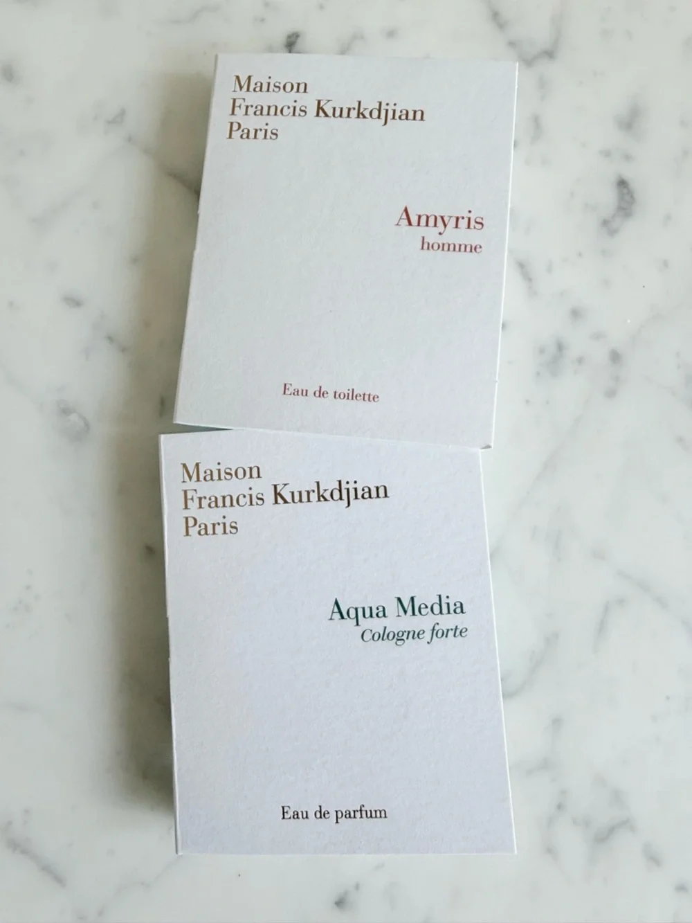 Maison Francis Kurkdjian Aqua Media EDP and Amyris EDT, set of 2, NWT